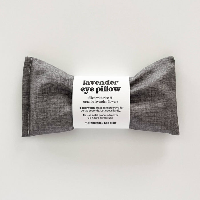 The Bohemian Box Shop - Lavender Eye Pillow - Gray Textured