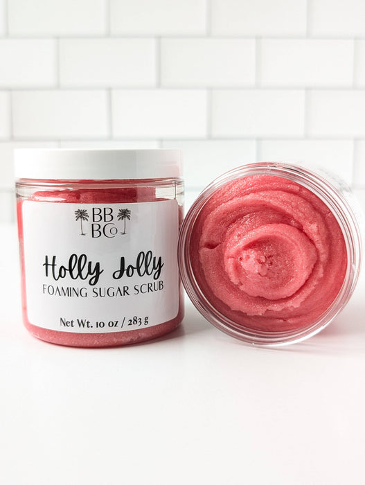 Beachy Bubbles Bath Co - Holly Jolly Foaming Sugar Scrub - Christmas 2025
