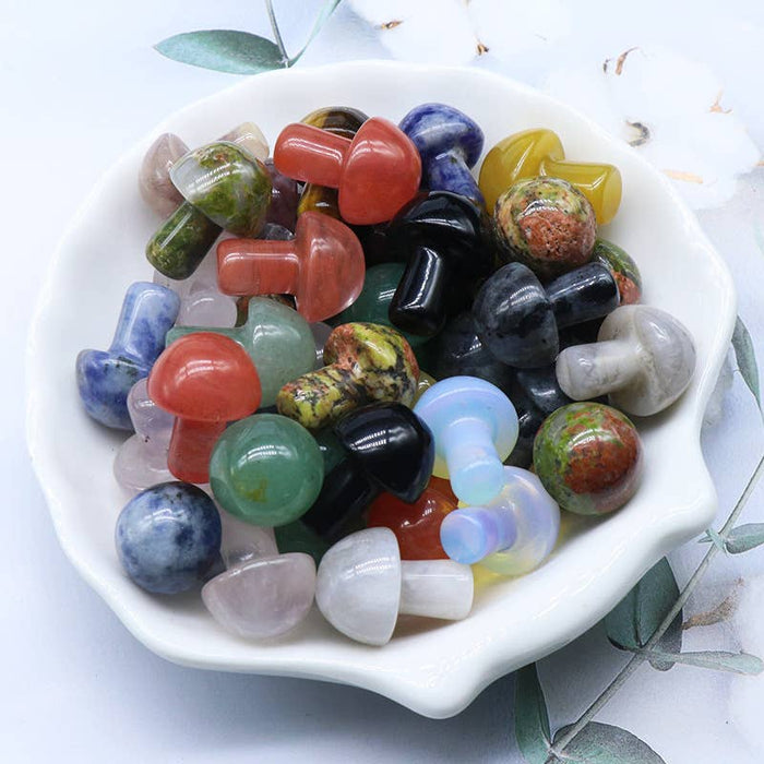 Gypsy Soul - Mini Crystal Mushroom Gemstone - Assortment 24 Pcs