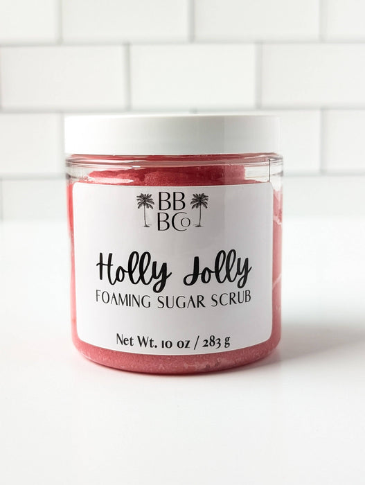 Beachy Bubbles Bath Co - Holly Jolly Foaming Sugar Scrub - Christmas 2025