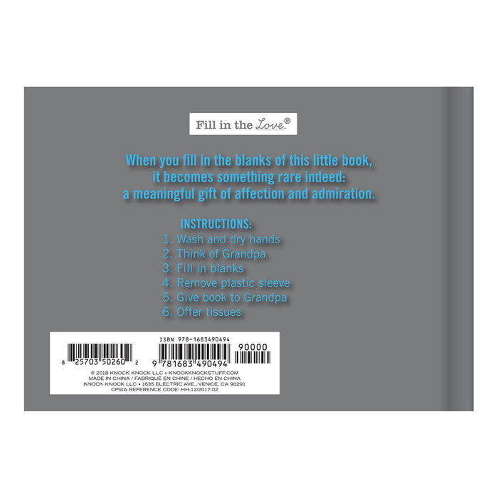 Knock Knock - What I Love about Grandpa Fill in the Love® Book