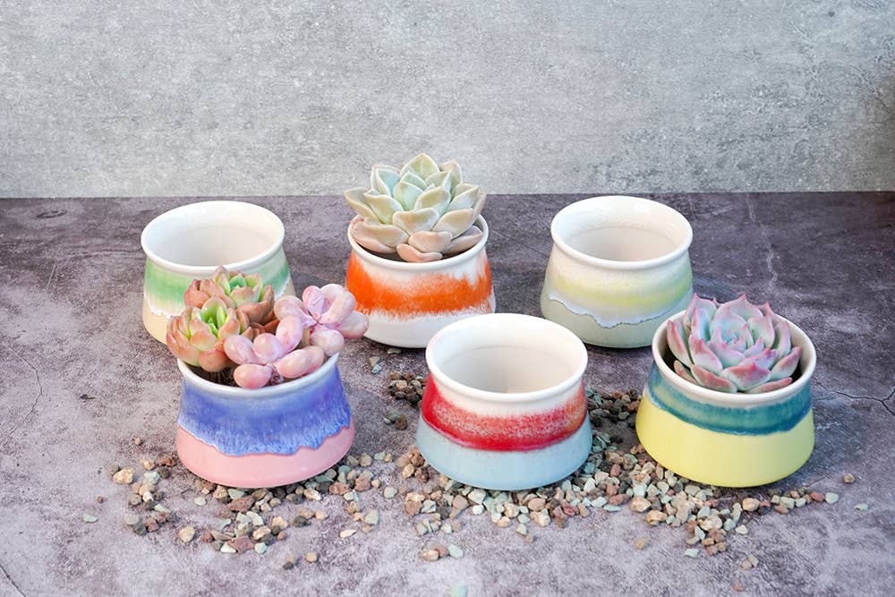 Springer Décor - Small Glazed Pot, varied colors