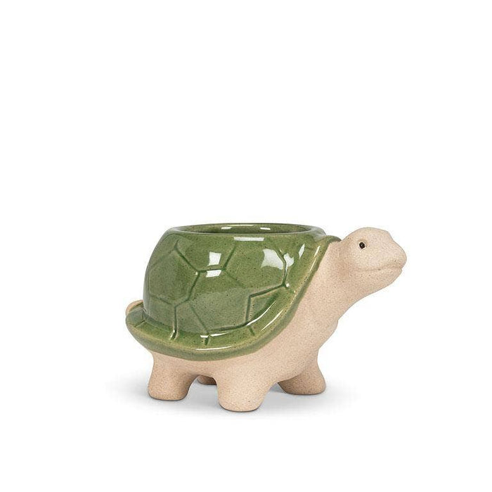 Abbott - Sm Turtle Planter-Grn-3.5"H