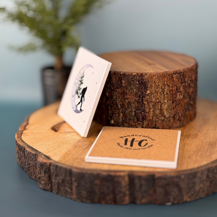 HandCrofted - Gone Squatchin' Ceramic Coaster