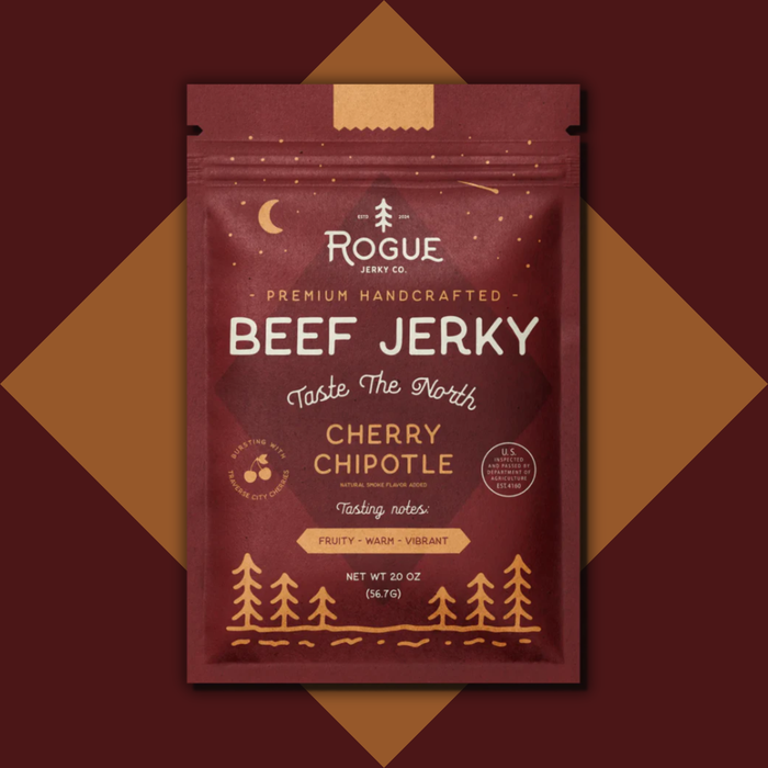 Rogue Jerky Co. - Cherry Chipotle Beef Jerky- 2.0 OZ.