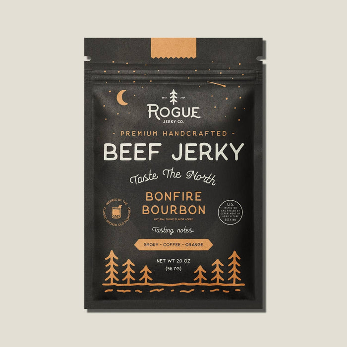 Rogue Jerky Co. - Bonfire Bourbon Beef Jerky - 2.0 OZ.