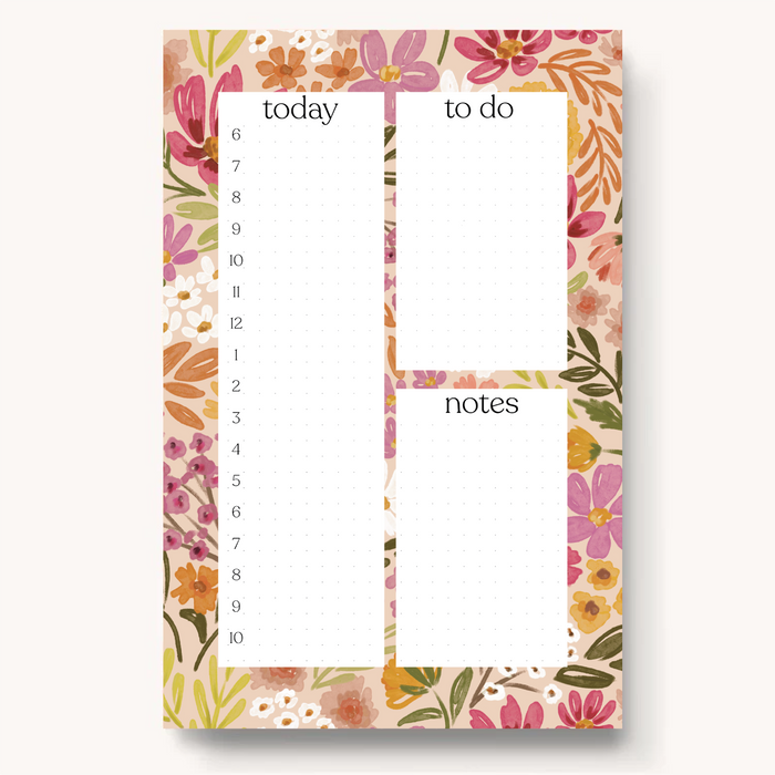 Elyse Breanne Design - Floral Daily Planner Notepad