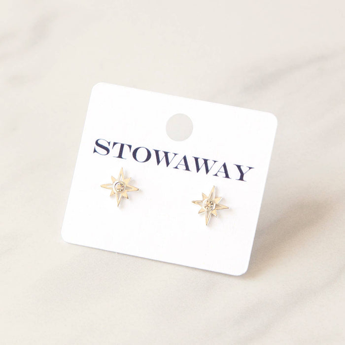 Stowaway Jewelry - Studs - Star Crystal