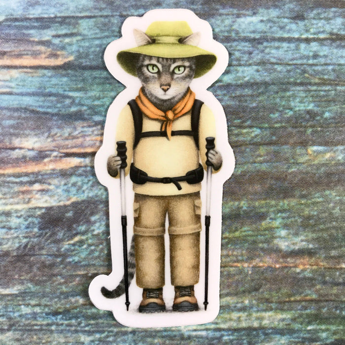 Abundance Illustration Hiker Cat sticker