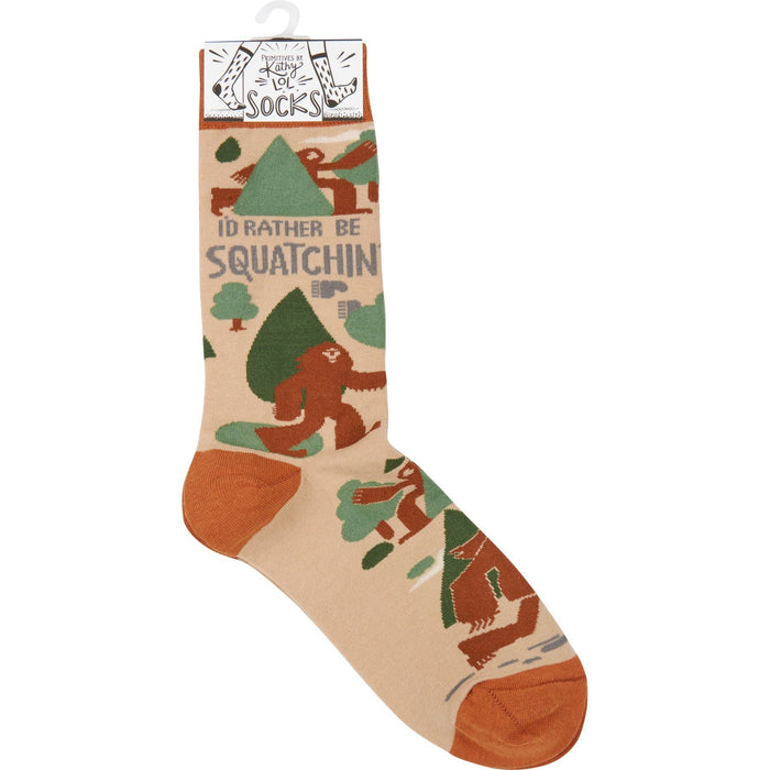 Primitives by Kathy - I'd Rather Be Squatchin' Socks