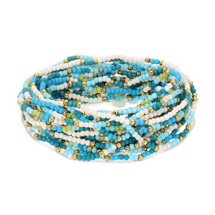 Splendid Iris - Set/24 Asst 2mm Stretch Seed Bead Bracelets