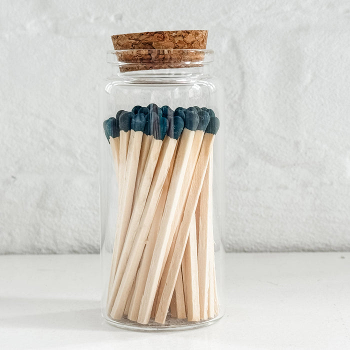 Moonlight Makers - Fancy Safety Matches in 4" Glass Vial - 4 COLORS (MV50)