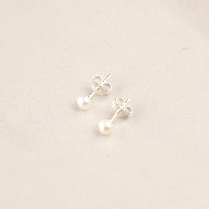 Stowaway Jewelry - 4mm Round Pearl Studs