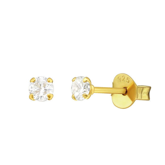 Stowaway Jewelry - Studs - 14k Gold Plated Crystal Studs