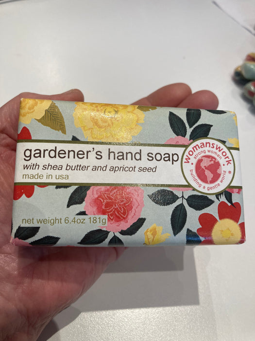 Womanswork Gardener's Hand Soap-- Green Floral Print