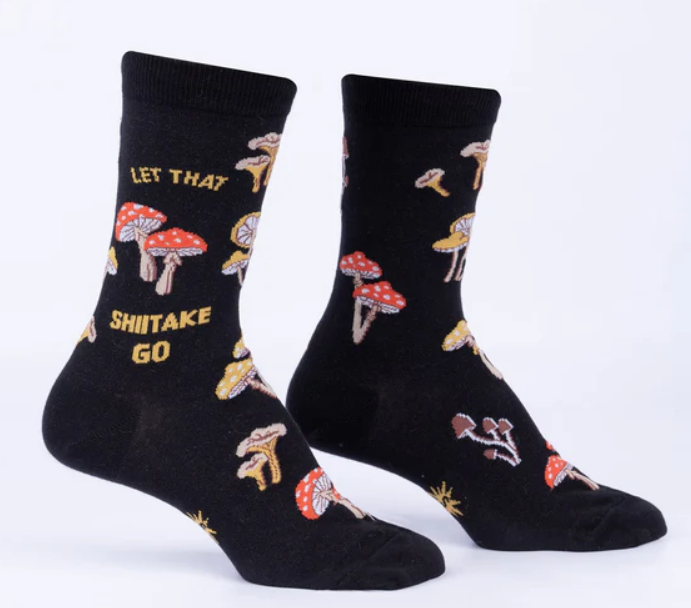 Sock it to me- LET THAT SHIITAKE GO women's socks