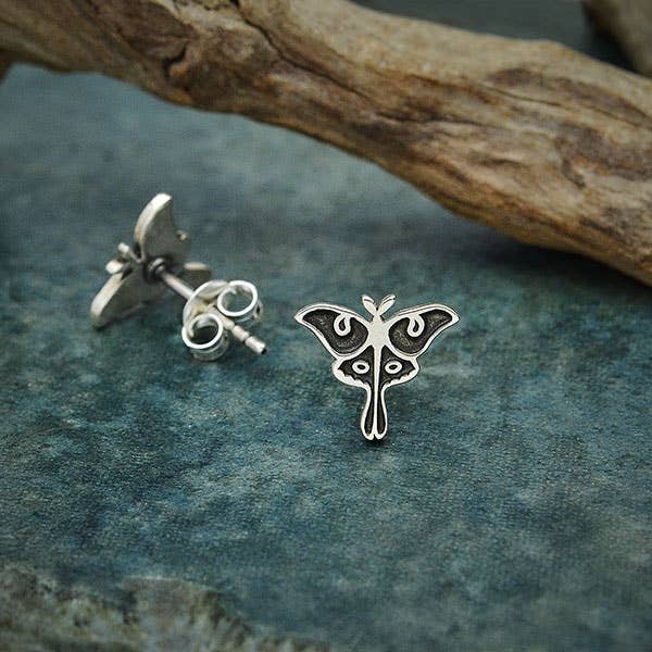 Nina Designs Luna Moth Post Earrings 9x10mm