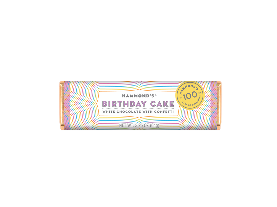 Hammond's Birthday Cake White Chocolate Bar