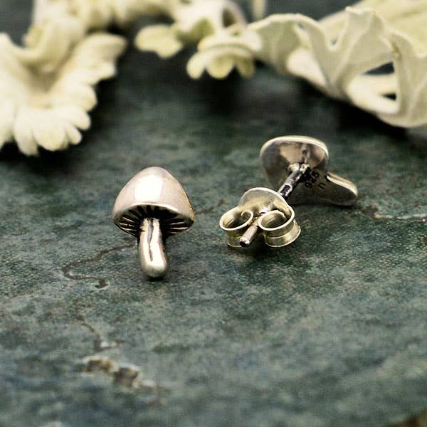 Nina Designs Mushroom Post Earrings 8x6mm