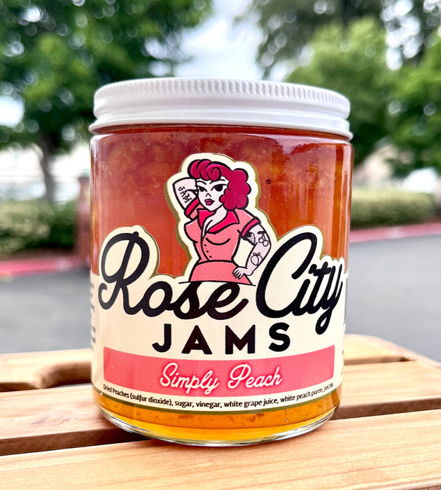 Rose City Simply Peach Jam 12oz